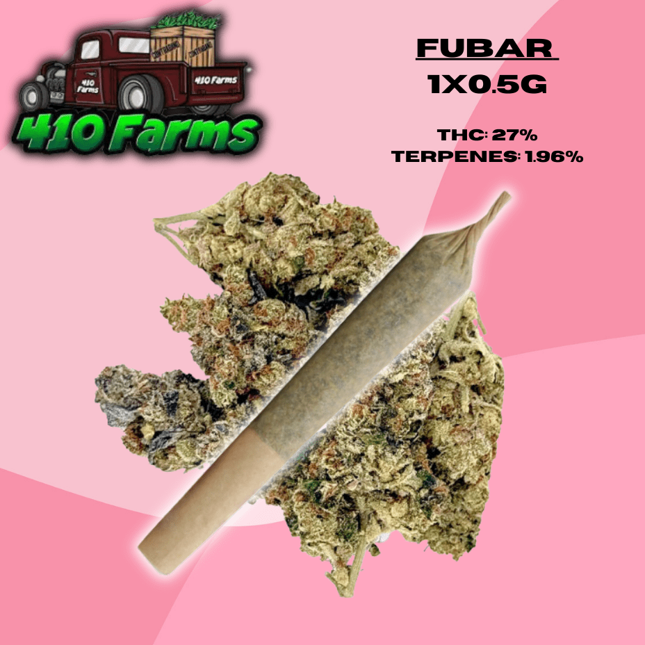 410 Farms Fubar Indica Pre-roll 1x0.5g Morden Vape SuperStore and Cannabis Manitoba Canada