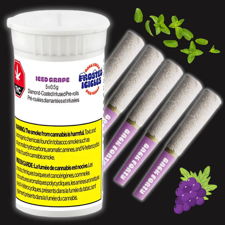 Back Forty Frosted Icicles Grape Infused Pre-Rolls-5x0.5g