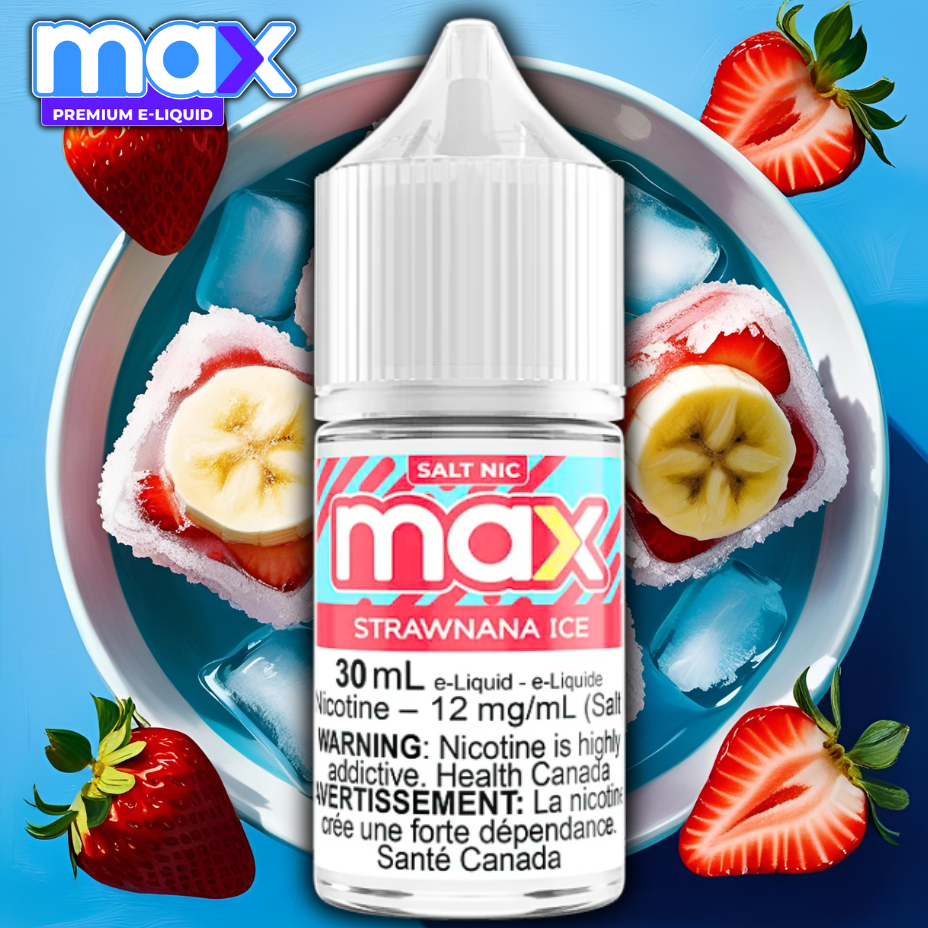 Max Premium E-liquid Strawnana Ice Salt Nicotine - Morden Vape SuperStore & Cannabis in Manitoba