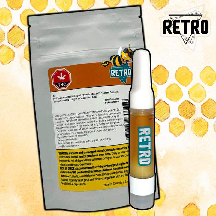 Retro Cannabis Liquid Honey Diamonds Indica Cartridge-1g