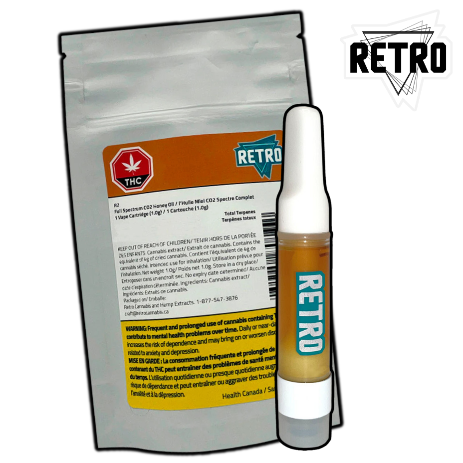 Retro Cannabis Liquid Honey Diamonds Indica Cartridge-1g