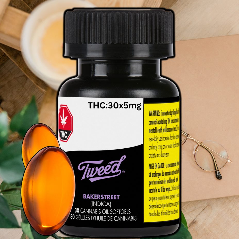 Tweed Bakerstreet THC Softgels-30x5mg