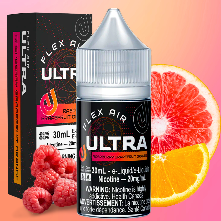 Flex Air Ultra Salt-Raspberry Grapefruit Orange Morden Vape SuperStore and Cannabis Manitoba Canada