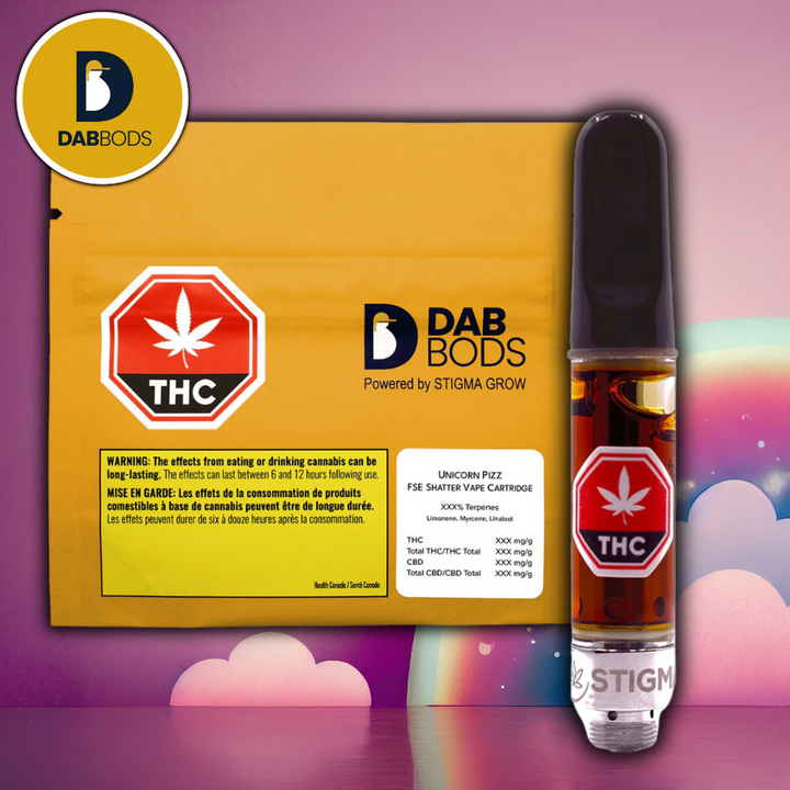 Dab Bods Unicorn Pizz FSE Shatter Cartridge-1g