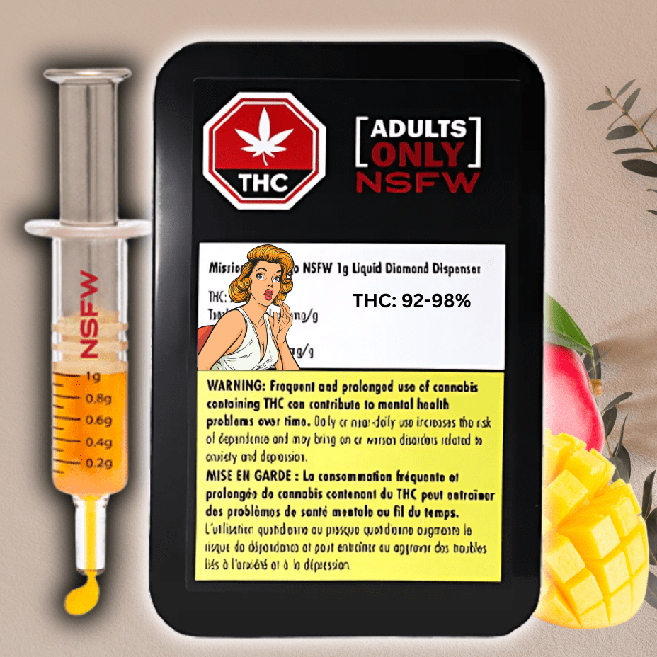 Adults Only Missionary Mango NSFW Liquid Diamond Dispenser-1g 1g Morden Vape SuperStore and Cannabis Manitoba Canada