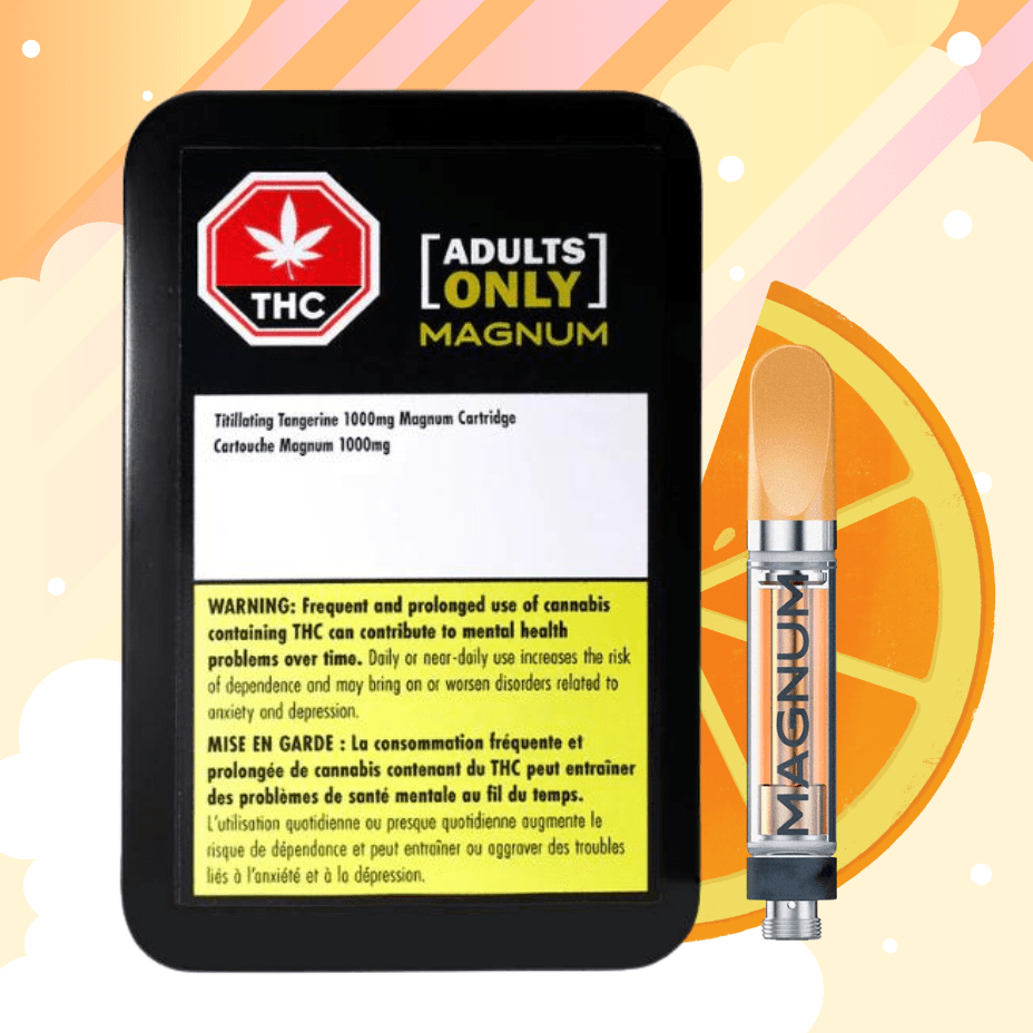 Adults Only Titillating Tangerine Magnum Sativa Cartridge-1.2g 1.2g Morden Vape SuperStore and Cannabis Manitoba Canada