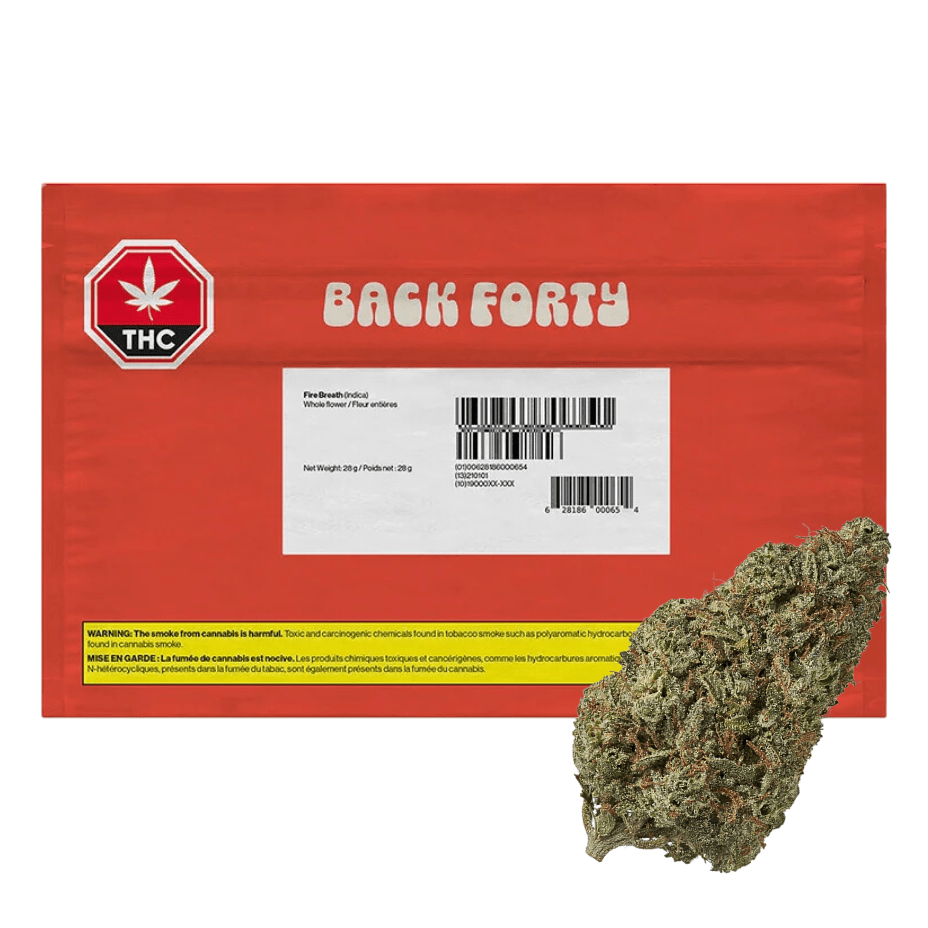 Back Forty Fire Breath Indica Flower-7g 7g Morden Vape SuperStore and Cannabis Manitoba Canada