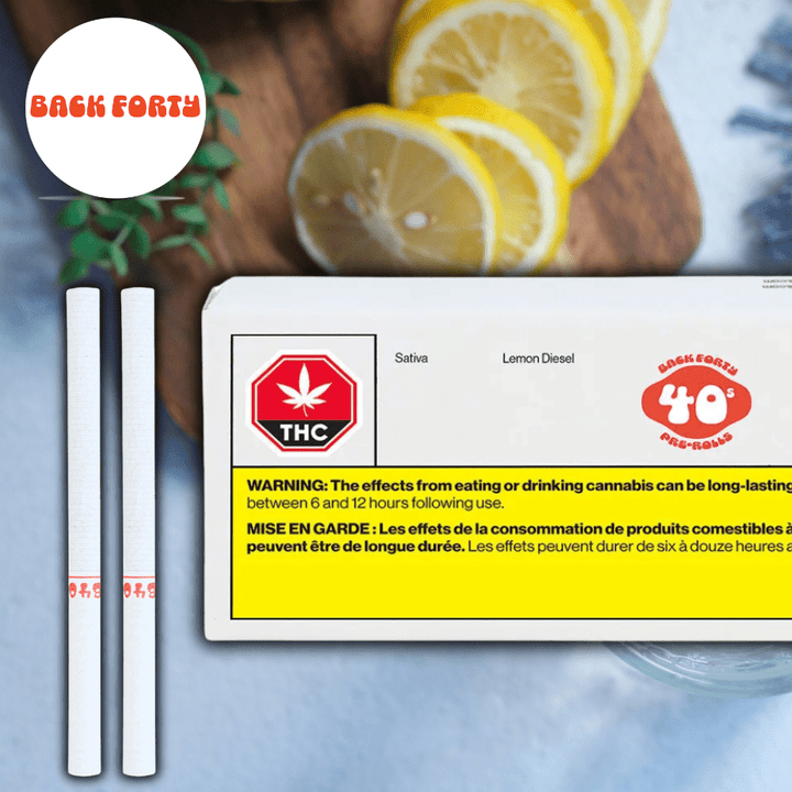 Back Forty Lemon Diesel Sativa Pre-Rolls-10x0.35g Morden Vape SuperStore and Cannabis Manitoba Canada