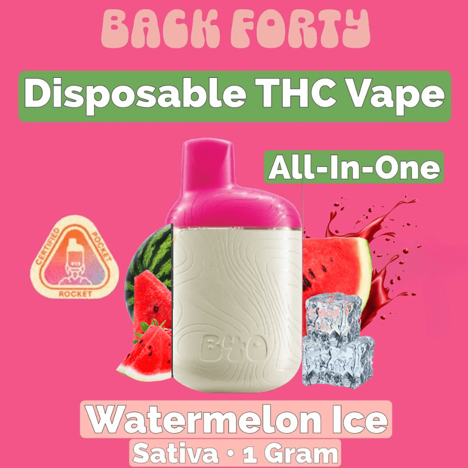 Back Forty Watermelon Ice Disposable Vape-0.95g 1g Morden Vape SuperStore and Cannabis Manitoba Canada