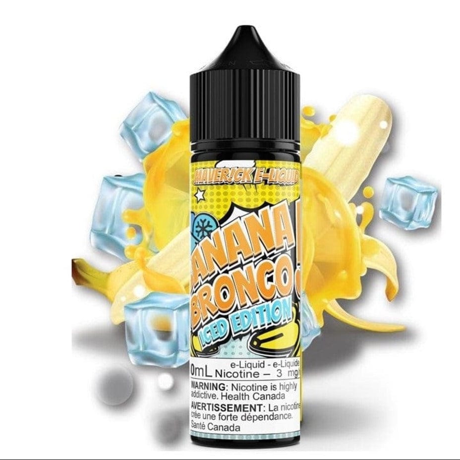 Banana Bronco Iced by Maverick E-Liquid 60ml / 3mg Morden Vape SuperStore and Cannabis Manitoba Canada