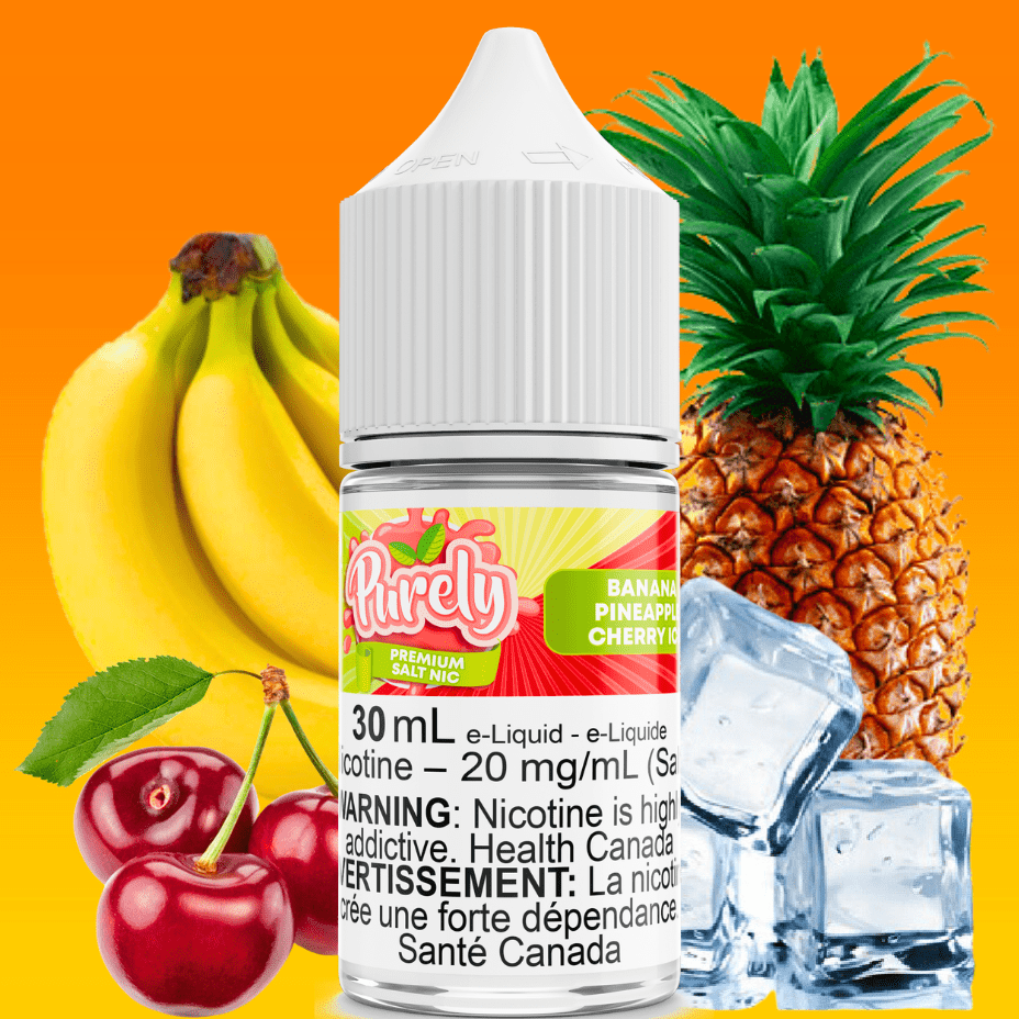 Banana Pineapple Cherry Ice Salt Nic by Purely E-Liquid Morden Vape SuperStore and Cannabis Manitoba Canada