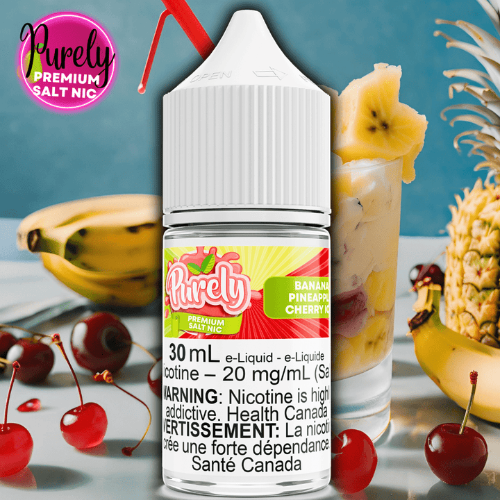 Banana Pineapple Cherry Ice Salt Nic by Purely E-Liquid Morden Vape SuperStore and Cannabis Manitoba Canada