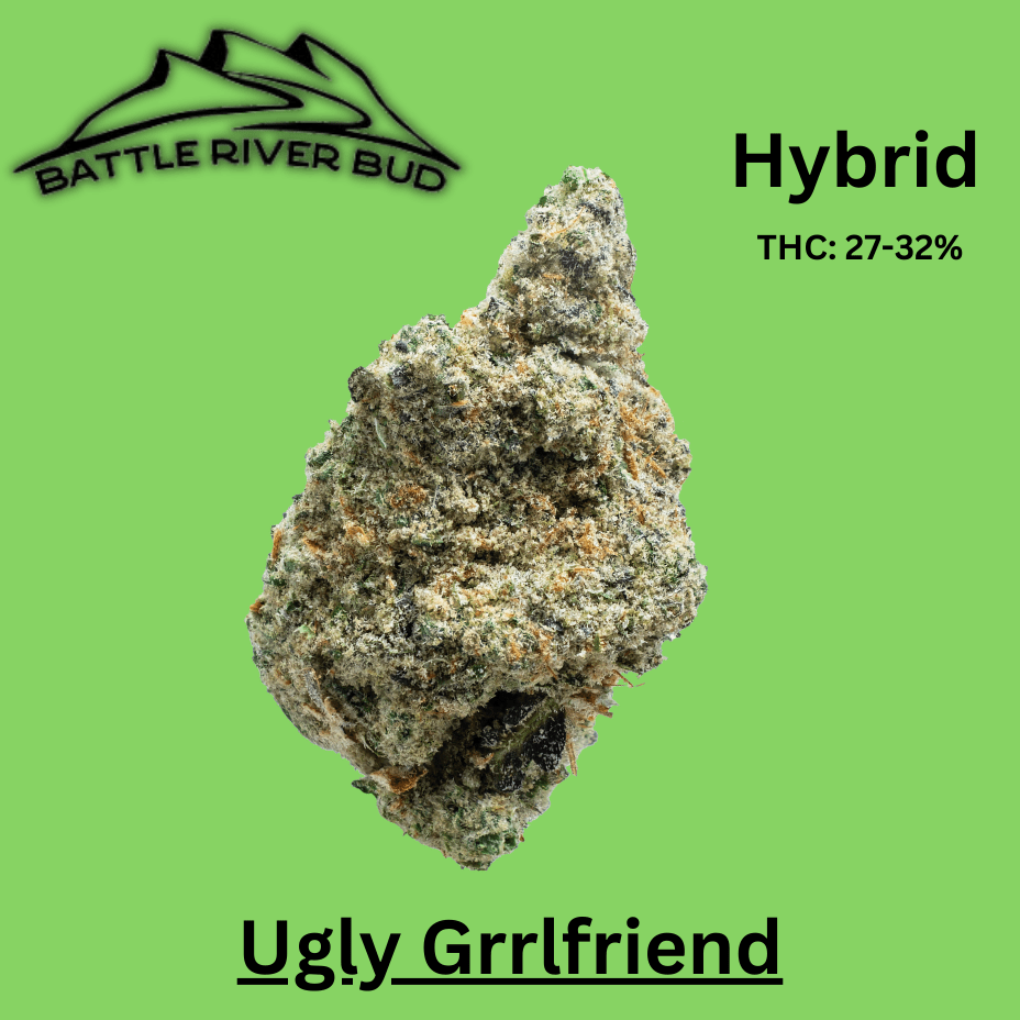 Battle River Bud Ugly Grrlfriend Indica Flower-28g 28g Morden Vape SuperStore and Cannabis Manitoba Canada