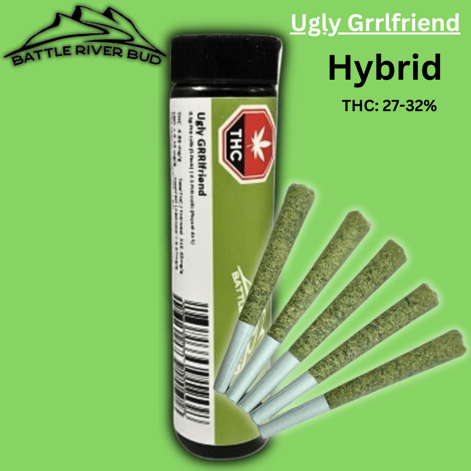 Battle River Bud Ugly Grrlfriend Indica Pre-rolls 5x0.5g 5x0.5g Morden Vape SuperStore and Cannabis Manitoba Canada