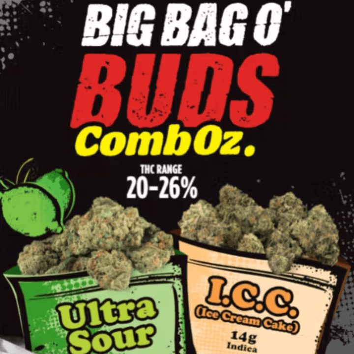 Big Bag O' Buds-Comboz I.C.C & Ultra Sour-2x14g 2x14g Morden Vape SuperStore and Cannabis Manitoba Canada