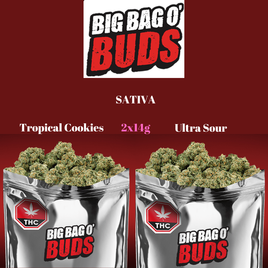 Big Bag O' Buds Comboz Ultra Sour & Tropical Cookies-2x14g 2x14g Morden Vape SuperStore and Cannabis Manitoba Canada