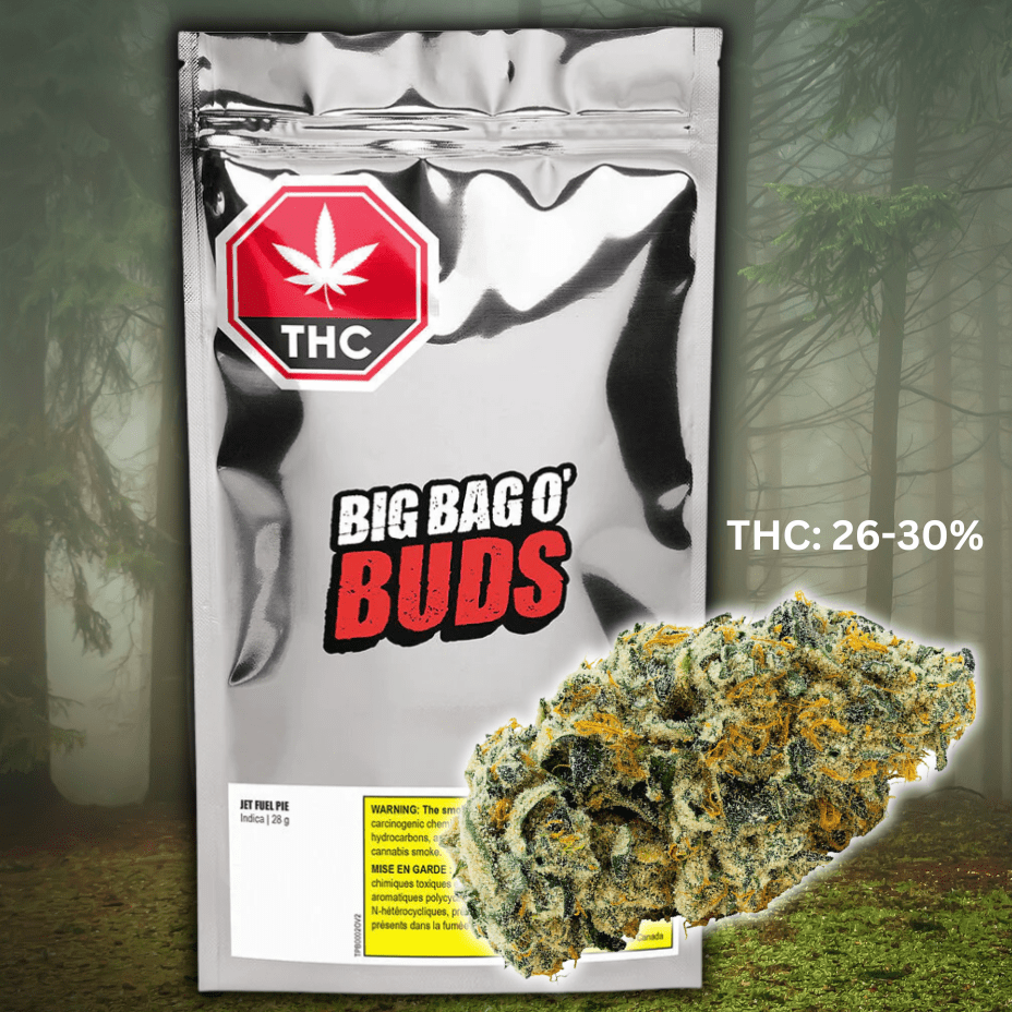 Big Bag O' Buds Jet Fuel Pie Indica Flower-28g 28g Morden Vape SuperStore and Cannabis Manitoba Canada