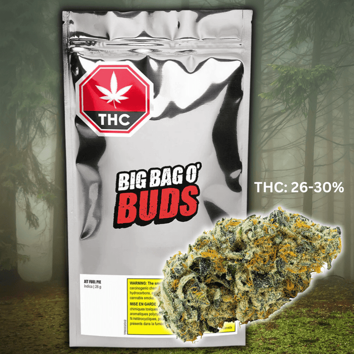 Big Bag O' Buds Jet Fuel Pie Indica Flower-28g 28g Morden Vape SuperStore and Cannabis Manitoba Canada