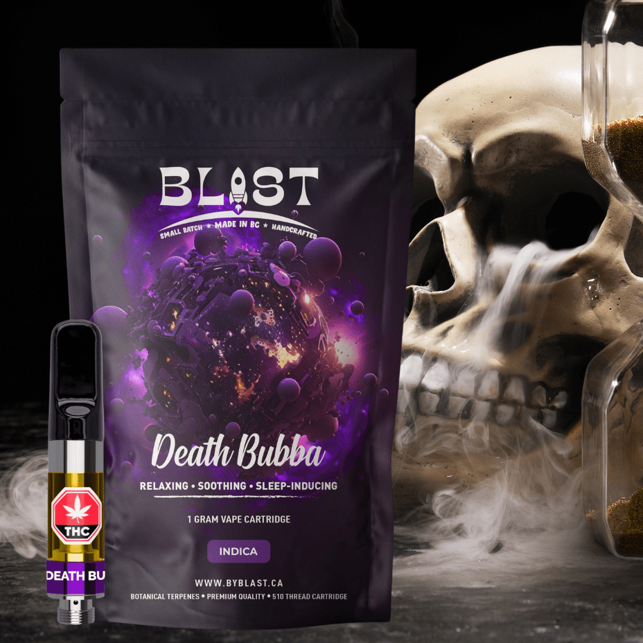 BLAST Death Bubba Indica 510 Cartridge-1g 1g Morden Vape SuperStore and Cannabis Manitoba Canada