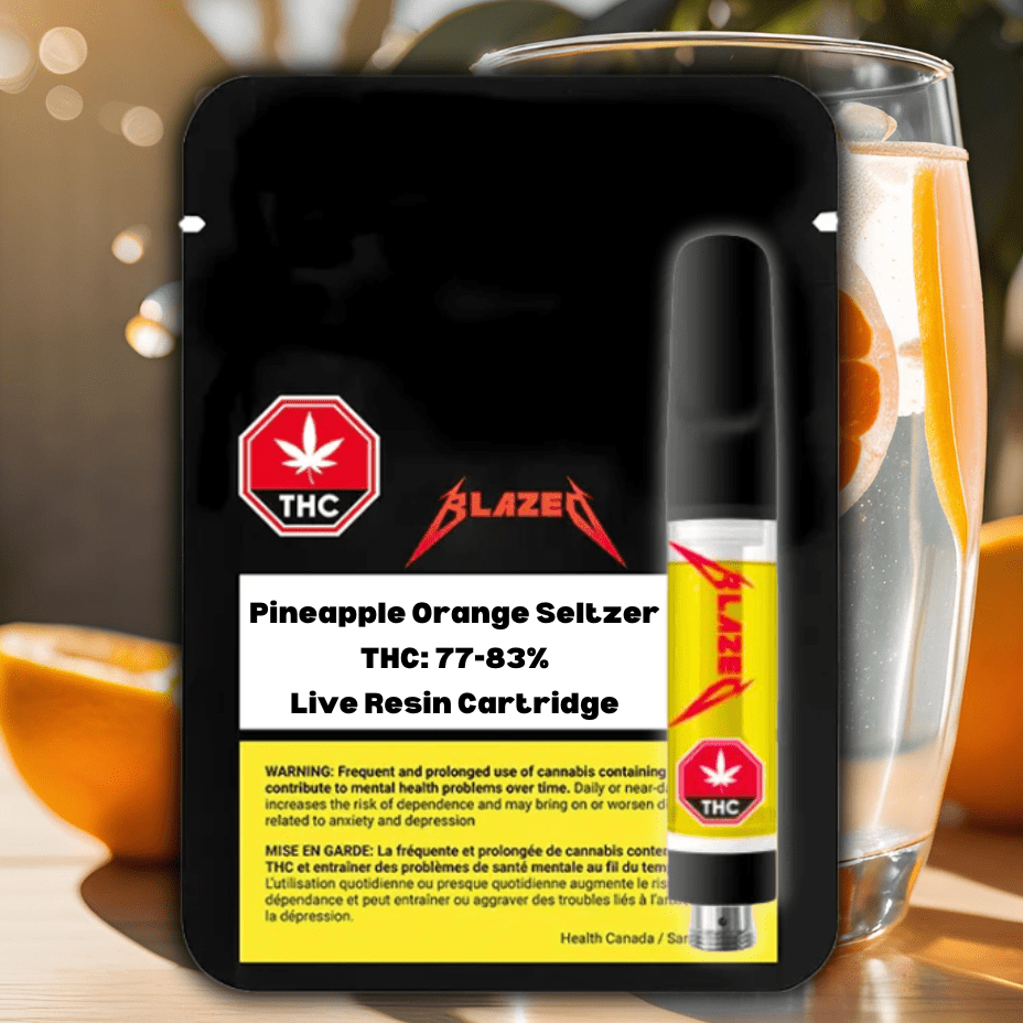 Blazed 2.0 Pineapple Orange Seltzer Live Resin Cartridge-1g 1g Morden Vape SuperStore and Cannabis Manitoba Canada