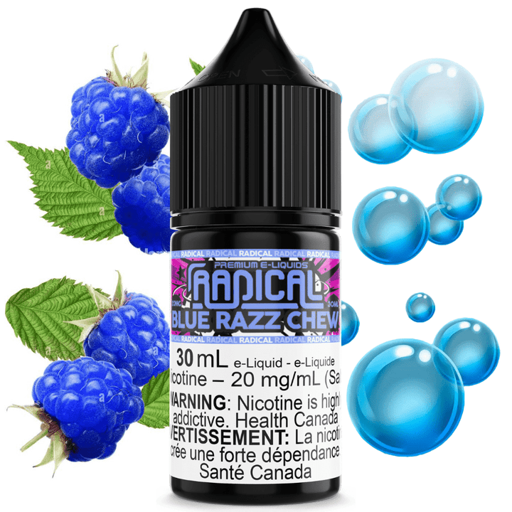 Blue Razz Chew Salt Nic by Radical E-liquid 30ml / 12mg Morden Vape SuperStore and Cannabis Manitoba Canada