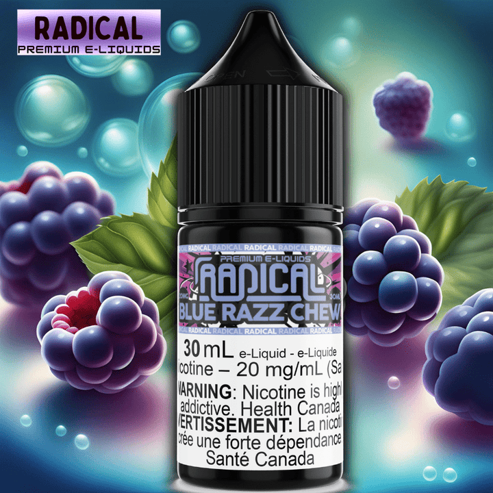 Blue Razz Chew Salt Nic by Radical E-liquid Morden Vape SuperStore and Cannabis Manitoba Canada