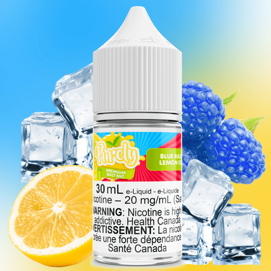 Blue Razz Lemon Ice Salt Nic by Purely E-Liquid Morden Vape SuperStore and Cannabis Manitoba Canada