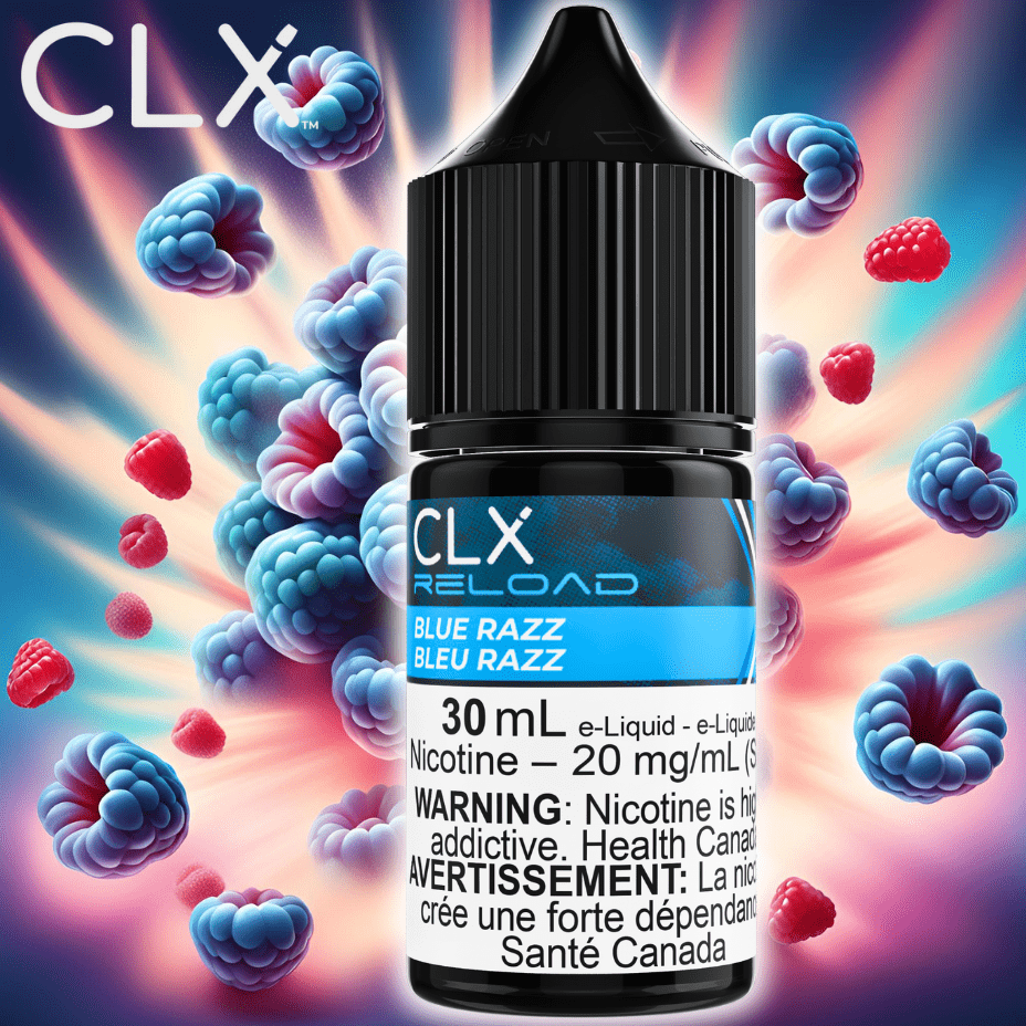 Blue Razz Salt by CLX Reload E-Liquid Morden Vape SuperStore and Cannabis Manitoba Canada