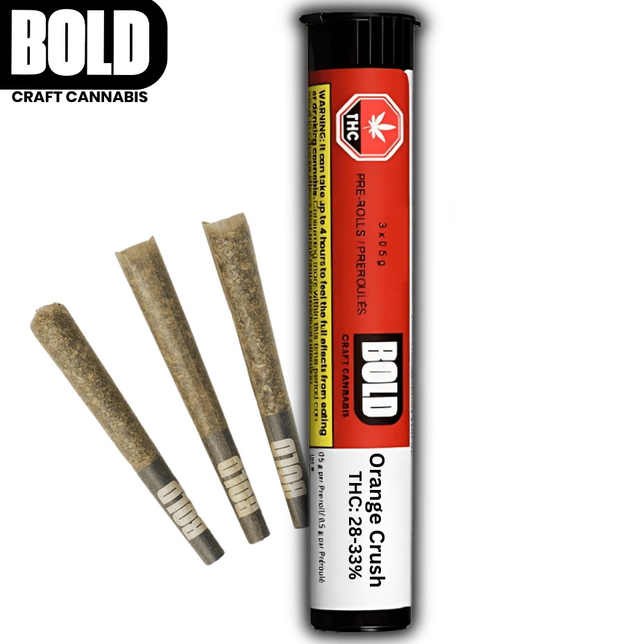 Bold Orange Crush Sativa Pre-rolls 3x0.5g 3x0.5g Morden Vape SuperStore and Cannabis Manitoba Canada