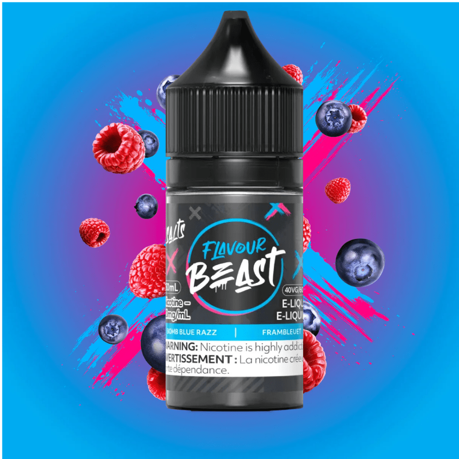 Bomb Blue Razz Salts by Flavour Beast E-Liquid 30ml / 20mg Morden Vape SuperStore and Cannabis Manitoba Canada