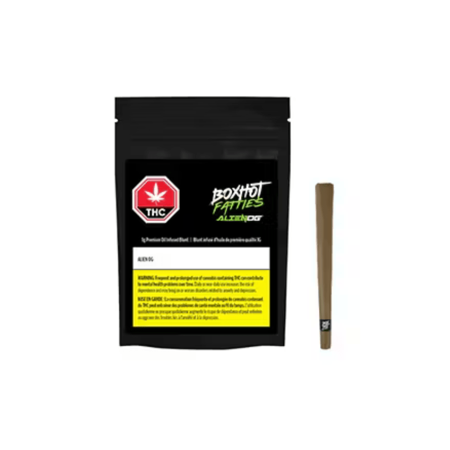 BOXHOT Fatties Alien OG Infused Blunt-1x1g 1x1g Morden Vape SuperStore and Cannabis Manitoba Canada