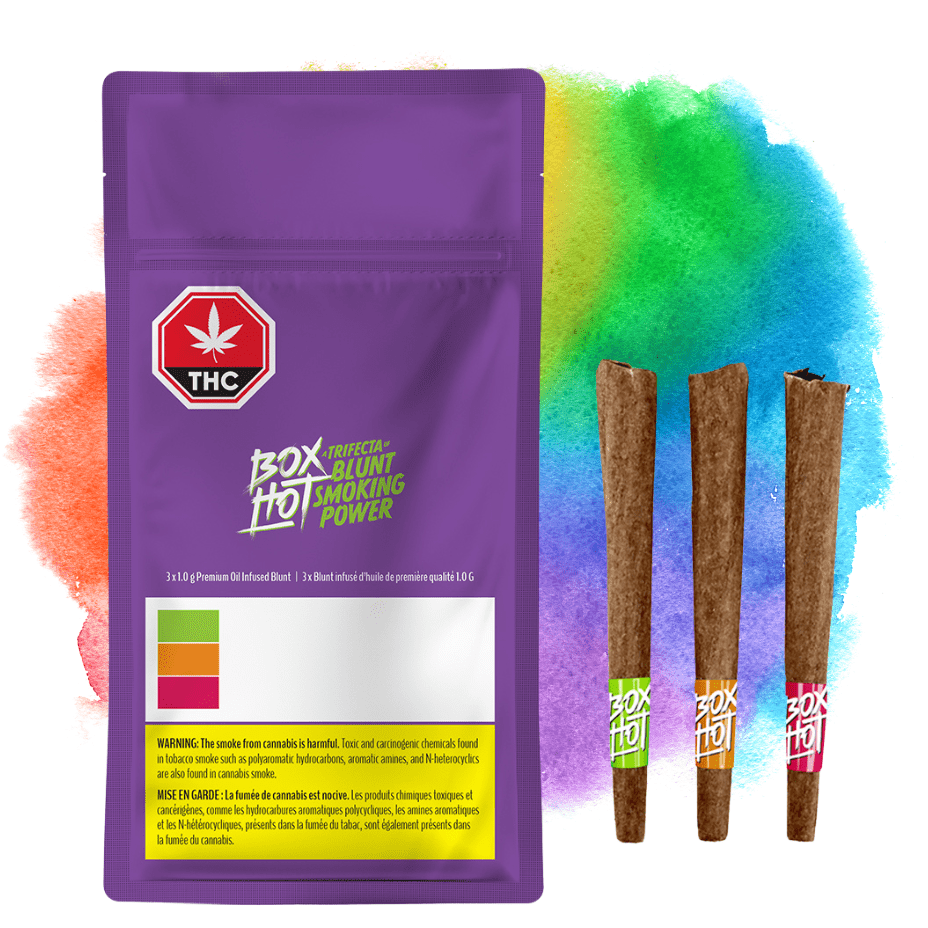 Boxhot Trifecta of Infused Blunts-3x1g 3x0.5g Morden Vape SuperStore and Cannabis Manitoba Canada