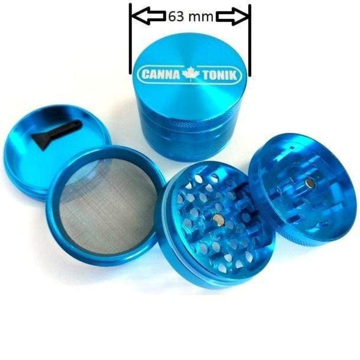 Cannatonik Anodized Alumium Grinder 63mm 63mm / Cyan Morden Vape SuperStore and Cannabis Manitoba Canada