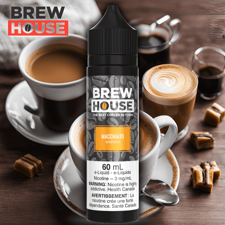 Caramello Macchiato by Brew House E-Liquid Morden Vape SuperStore and Cannabis Manitoba Canada