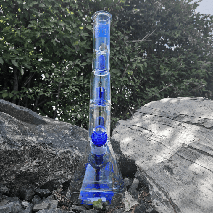 Castle Glassworks 17" Double Showerhead Beaker Morden Vape SuperStore and Cannabis Manitoba Canada