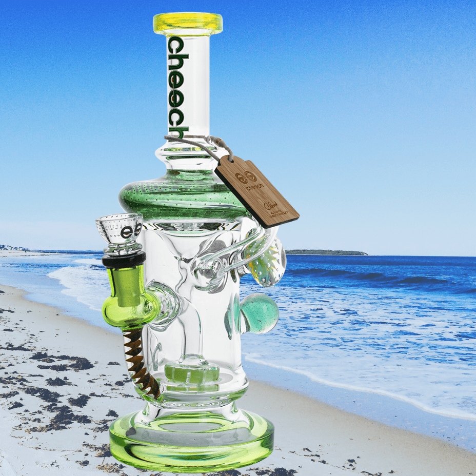 Cheech Glass 10" Recycler 9mm 9mm / Green Morden Vape SuperStore and Cannabis Manitoba Canada