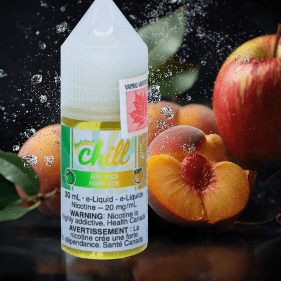 Apple Peach Salt by Chill E-liquid Morden Vape SuperStore and Cannabis Manitoba Canada