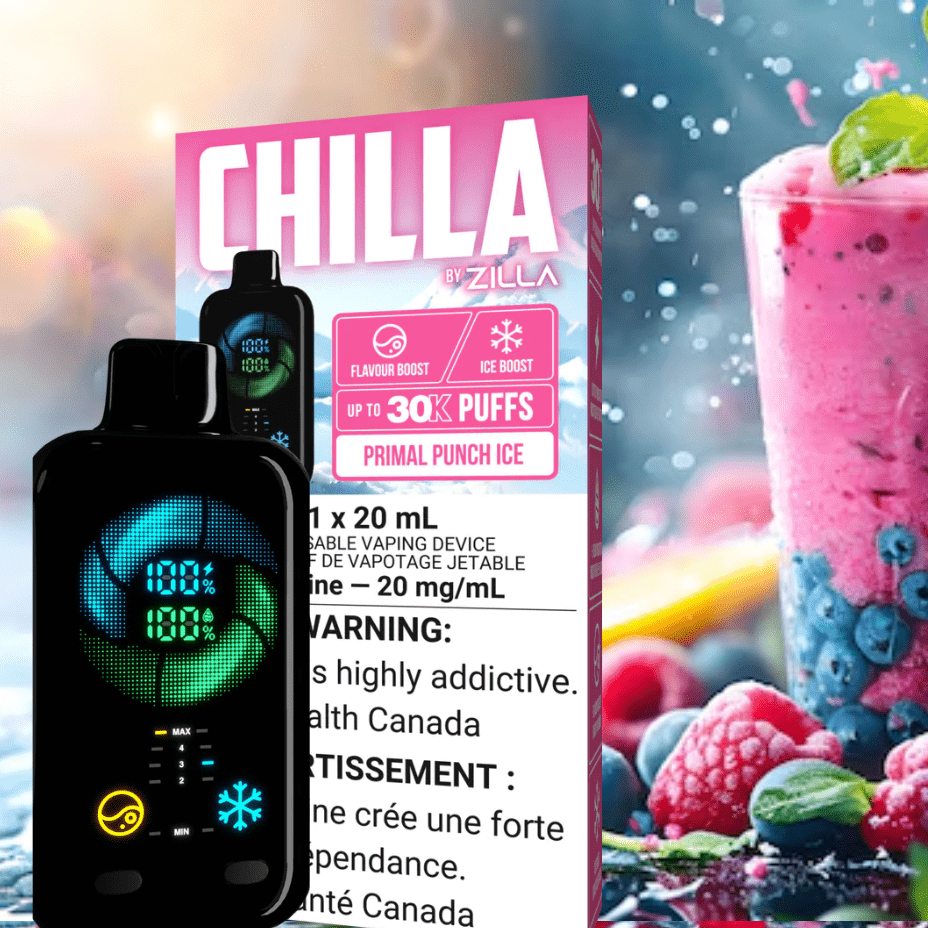 Chilla by Zilla 30k Disposable Vape-Primal Punch Morden Vape SuperStore and Cannabis DIspensary in Manitoba Canada