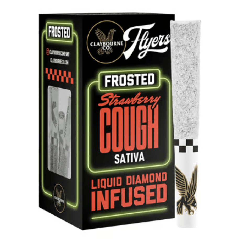 Claybourne Frosted Flyers Strawberry Cough Infused Pre-rolls 3x0.5g 3x0.5g Morden Vape SuperStore and Cannabis Manitoba Canada