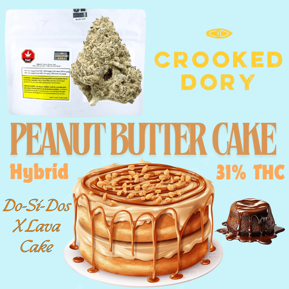 Crooked Dory Peanut Butter Cake Hybrid Flower-28g 28g Morden Vape SuperStore and Cannabis Manitoba Canada