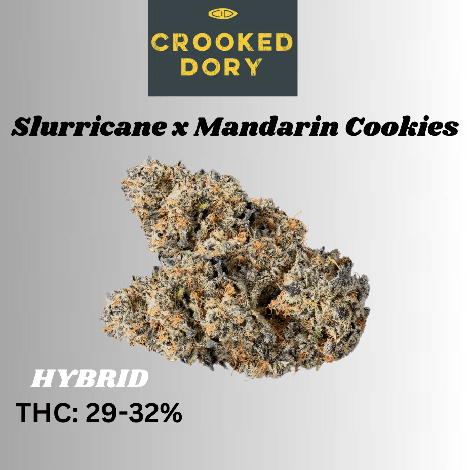 Crooked Dory Slurricane x Mandarin Cookies Flower-15g 15g Morden Vape SuperStore and Cannabis Manitoba Canada