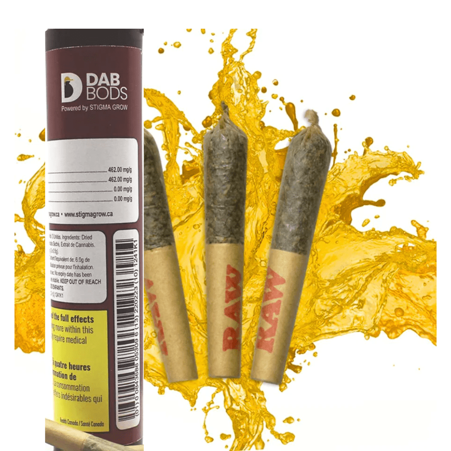 Dab Bods Diesel Kush Fortified Pre-Rolls-3x0.5g 3x0.5g Morden Vape SuperStore and Cannabis Manitoba Canada