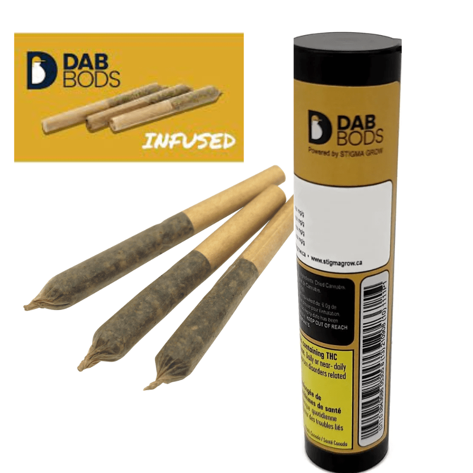 Dab Bods Hawaiian Shatter Infused Pre-Rolls 3x0.5g Morden Vape SuperStore and Cannabis Manitoba Canada