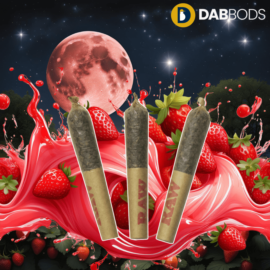 Dab Bods Strawberry Moon Disti Joints-3x0.5g 3x0.5g Morden Vape SuperStore and Cannabis Manitoba Canada