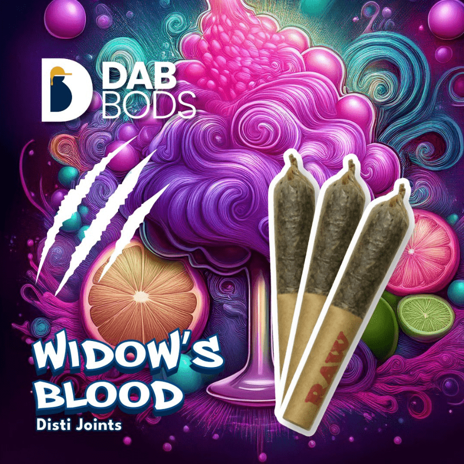 Dab Bods Widow's Blood Disti Joints-3x0.5g 3x0.5g Morden Vape SuperStore and Cannabis Manitoba Canada