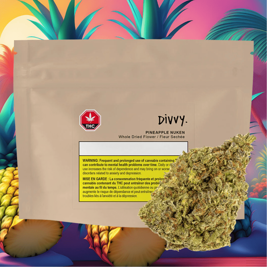 Divvy Pineapple Nuken Sativa Flower-14g 14g Morden Vape SuperStore and Cannabis Manitoba Canada