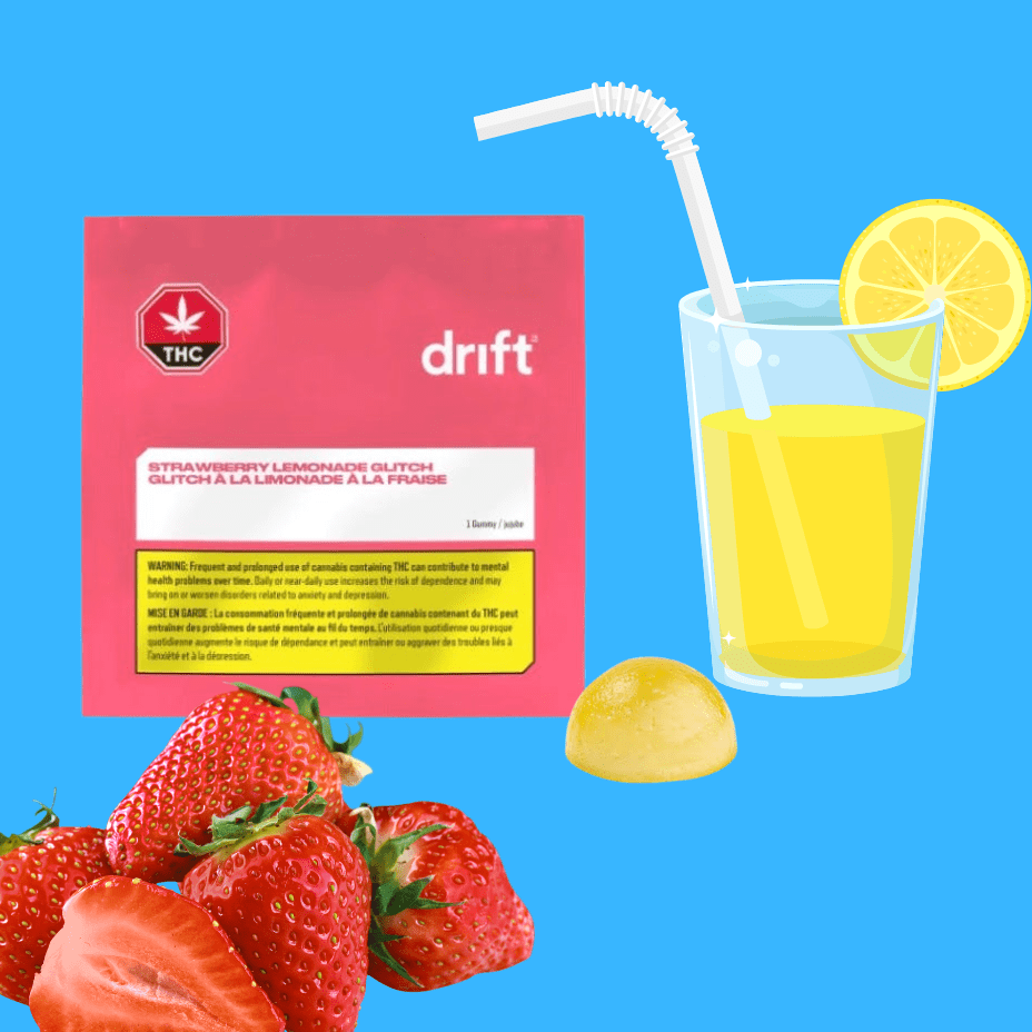 Drift Strawberry Lemonade Glitch-1x10mg 1x10mg Morden Vape SuperStore and Cannabis Manitoba Canada