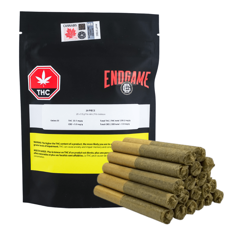 Endgame 20 Piece Hybrid Pre-rolls-20x0.5g 20x0.5g Morden Vape SuperStore and Cannabis Manitoba Canada