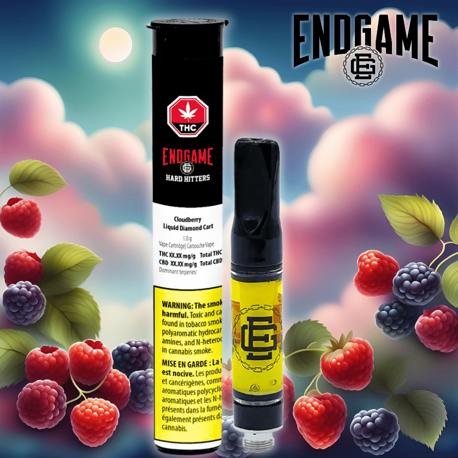 Endgame Hard Hitter Cloudberry Diamond 510 Cartridge-1g 1g Morden Vape SuperStore and Cannabis Manitoba Canada