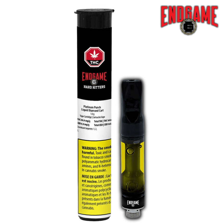 Endgame Hard Hitters Platinum Punch Hybrid Liquid Diamond 510 Cart-1g Morden Vape SuperStore and Cannabis Manitoba Canada